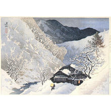 伊東深水: Evening Snowscape of Komoro - Japanese Art Open Database
