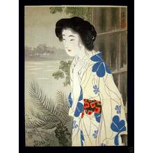 伊東深水: Bijin in Kimono- kuchie - Japanese Art Open Database
