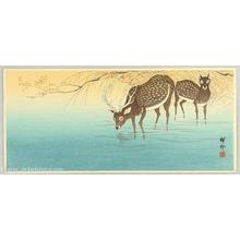 Shoson Ohara: Deer in Shallow Water - Japanese Art Open Database