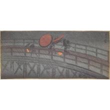 Shotei Takahashi: Night Shower at Izumi Bridge- Pre-earthquake - Japanese Art Open Database