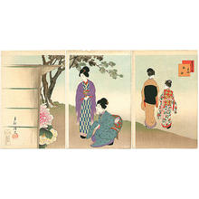 宮川春汀: April — 其四 牡丹 - Japanese Art Open Database