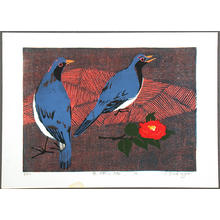 笠松紫浪: Birds and Camellia - Japanese Art Open Database