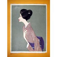 Takasawa Keiichi: Portrait of a Woman Wearing a Kimono — 着物の婦人像 - Japanese Art Open Database