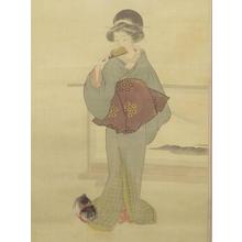 Tashiro Kogai: Bijin Holding Fan - Japanese Art Open Database