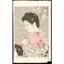 Tatsumi Shimura: Hanafubuki (Falling Cherry Blossoms) — 花吹雪 - Japanese Art Open Database