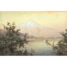 Terauchi: Mt Fuji and Lake with Sailboat - Japanese Art Open Database