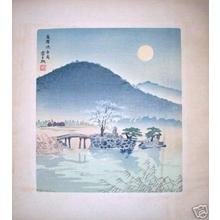 徳力富吉郎: Hirosawa Pond in the Spring Evening - Japanese Art Open Database