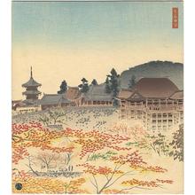 徳力富吉郎: Autumn at Kiyomizu Temple — 秋の清水寺 - Japanese Art Open Database