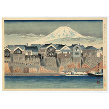 徳力富吉郎: Fuji from the mouth of a river at Numazu — Numazu Kako no Fuji - Japanese Art Open Database