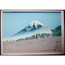 Tokuriki Tomikichiro, 徳力富吉郎 (Tokuriki Tomikichiro)による浮世絵「Fuji seen from Senbon-matsubara (pingrove) — Senbon-matsubara no Fuji」