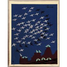 徳力富吉郎: Gen 1-20 - Birds over the Earth - Japanese Art Open Database