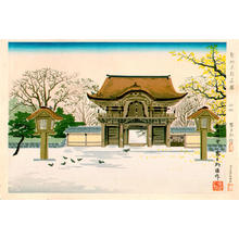 Tokuriki Tomikichiro: The front gate of Atsuta Jingu Shrine - Japanese Art Open Database