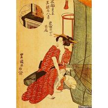 Utagawa Toyokuni I: Wild Geese Landing at Iakimasuya - Japanese Art Open Database