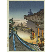 Tsuchiya Koitsu: Evening at Mii Temple - Japanese Art Open Database