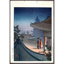 Tsuchiya Koitsu: Evening at Mii Temple - Japanese Art Open Database
