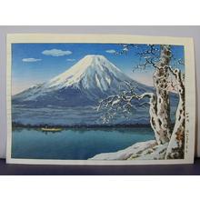 風光礼讃: Lake Yamanaka in Winter - Japanese Art Open Database