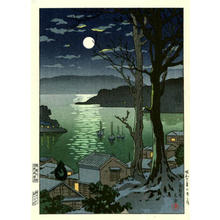 風光礼讃: Maizuru Harbor at Night - Japanese Art Open Database