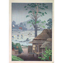 風光礼讃: Rice planting - Taue — 田植え - Japanese Art Open Database