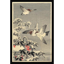 Tsuchiya Koitsu: Sparrows - Japanese Art Open Database