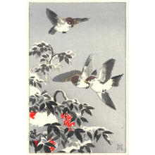 Tsuchiya Koitsu: Sparrows - Japanese Art Open Database