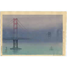 Tsuruoka Kakunen: Golden Gate Bridge in San Francisco - Japanese Art Open Database