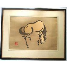 Urushibara Mokuchu: horse - Japanese Art Open Database
