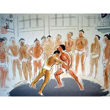 Wada Sanzo: Sumo wrestling — 角力 - Japanese Art Open Database