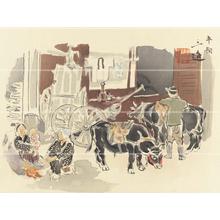 Wada Sanzo: cattleman — 牛飼ひ - Japanese Art Open Database