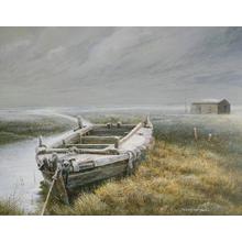 Japanese Print "Old Boat" by Wang Jianjun (b. 1964)