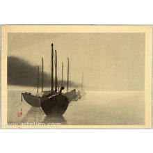Watanabe Seitei: Boats in the Mist - Japanese Art Open Database