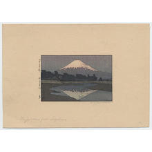 Japanischer Druck "Fujiyama from Suzukawa" von Yoshida Hiroshi, 吉田博 (Yoshida Hiroshi (吉田博))