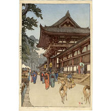 Japanischer Druck "Daibutsu Temple Gate" von Yoshida Hiroshi, 吉田博 (Yoshida Hiroshi (吉田博))