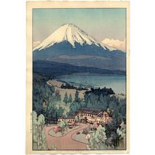 吉田博: Fuji New Grand Hotel - Lake Yamanaka - Japanese Art Open Database