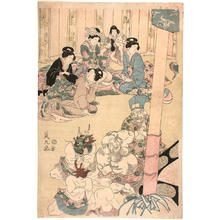 Yoshimaru: Sumo wrestling match of 7 lucky Gods - Japanese Art Open Database