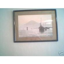 Yoshimoto H: Ships in bay and Mt Fuji - Japanese Art Open Database
