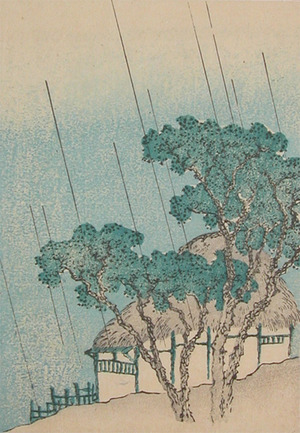 Shigenobu: House in Rain - Ronin Gallery