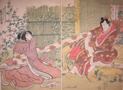 Utagawa Kunisada: Ichikawa Danjuro and Iwai Hanshiro - Ronin Gallery