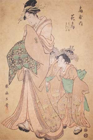 Kitagawa Utamaro: The Famed Courtesan Hanaogi - Ronin Gallery