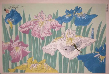 Tokuriki: Iris and Dragonfly - Ronin Gallery