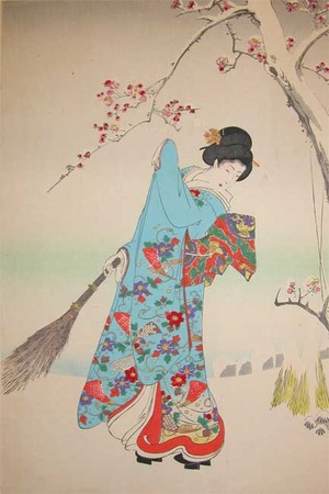 Toyohara Chikanobu: Plum Blossoms in Snow - Ronin Gallery