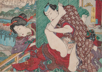 Utagawa Hiroshige: Yoshida, Behing the Screen - Ronin Gallery