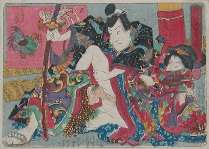 Utagawa Kunisada: The Rooster - Ronin Gallery
