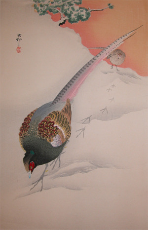 Koson: Pheasants in Snow - Ronin Gallery
