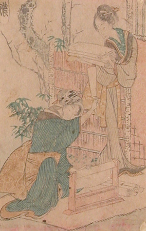Katsushika Hokusai: Pounding Cloth - Ronin Gallery