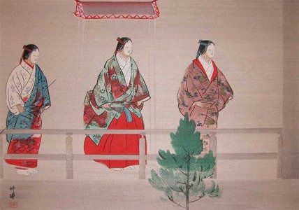 Tsukioka Kogyo: Sumiyoshi-mode; The Pilgrimage to Sumiyoshi - Ronin Gallery