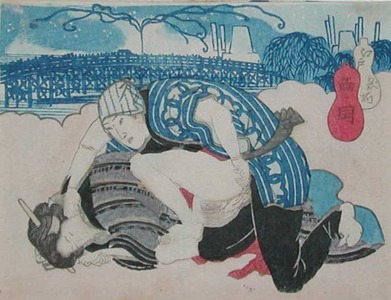 Keisai Eisen: Ryogoku; Fireworks - Ronin Gallery