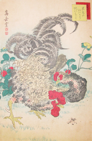 Sugakudo: Roosters and Snake-Berry - Ronin Gallery