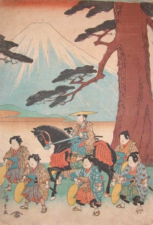 Utagawa Hiroshige: Azumakudari by Children - Ronin Gallery