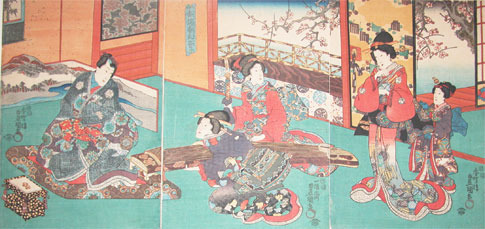 Utagawa Kunisada: Music of Spring - Ronin Gallery