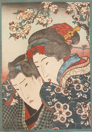 Utagawa Kunisada, 歌川国貞 (Kunisada)による浮世絵「Beloved Couple」